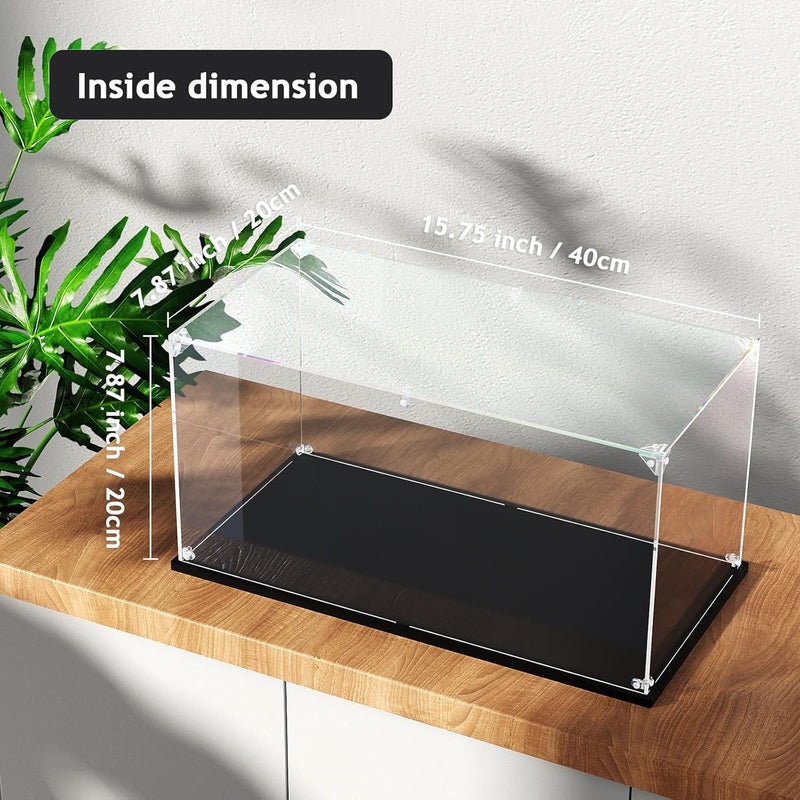 dofopo Clear Acrylic Display Case ,Self-Assemble Showcase for Collectibles, Action Figures, Dolls- Alternative Glass Box for Commemorative Gifts(16x8x8 inches, 40x20x20 cm) - Image 2
